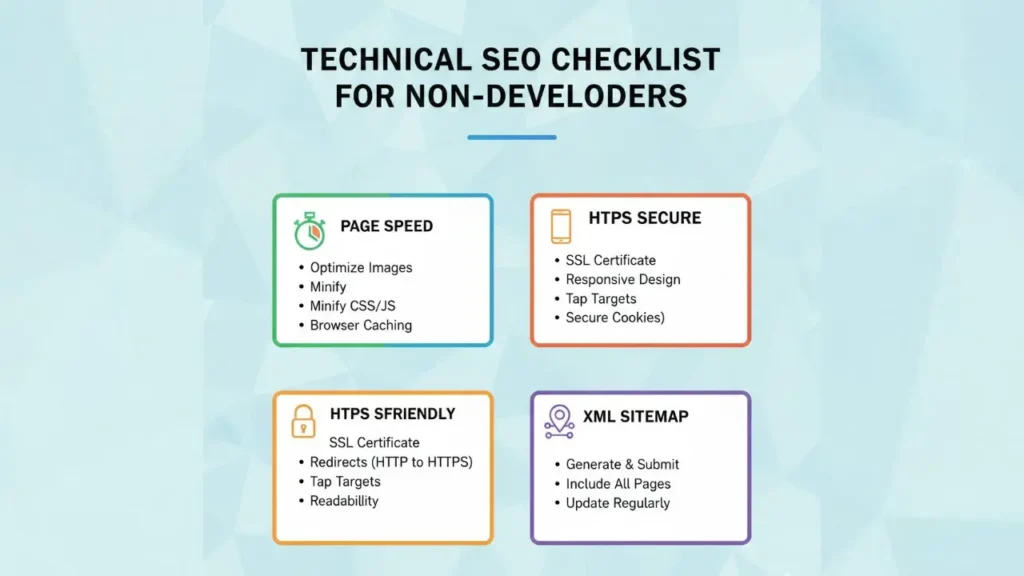 non tecnical seo checklist for non developer